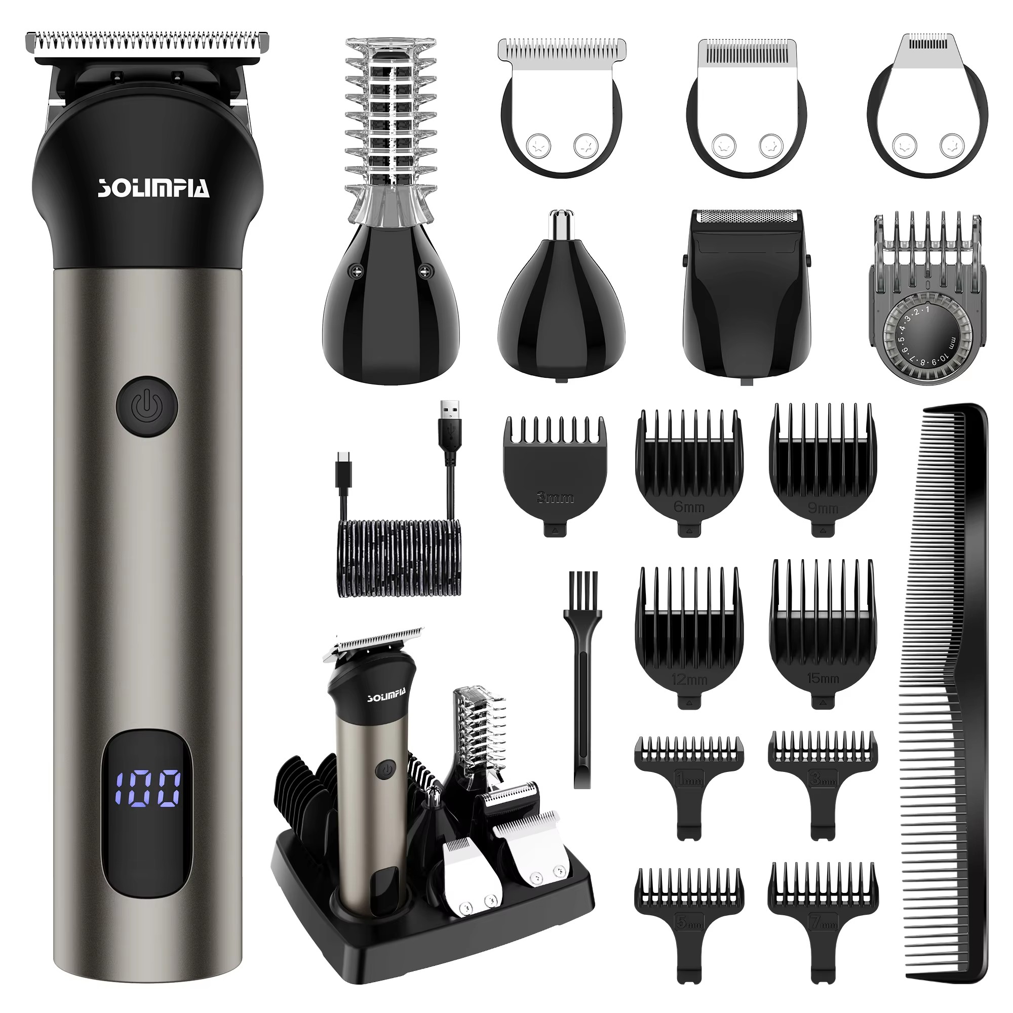 Men'S Grooming Guide - Solimpia 7-in-1 Electric Hair Clipper Trimmer