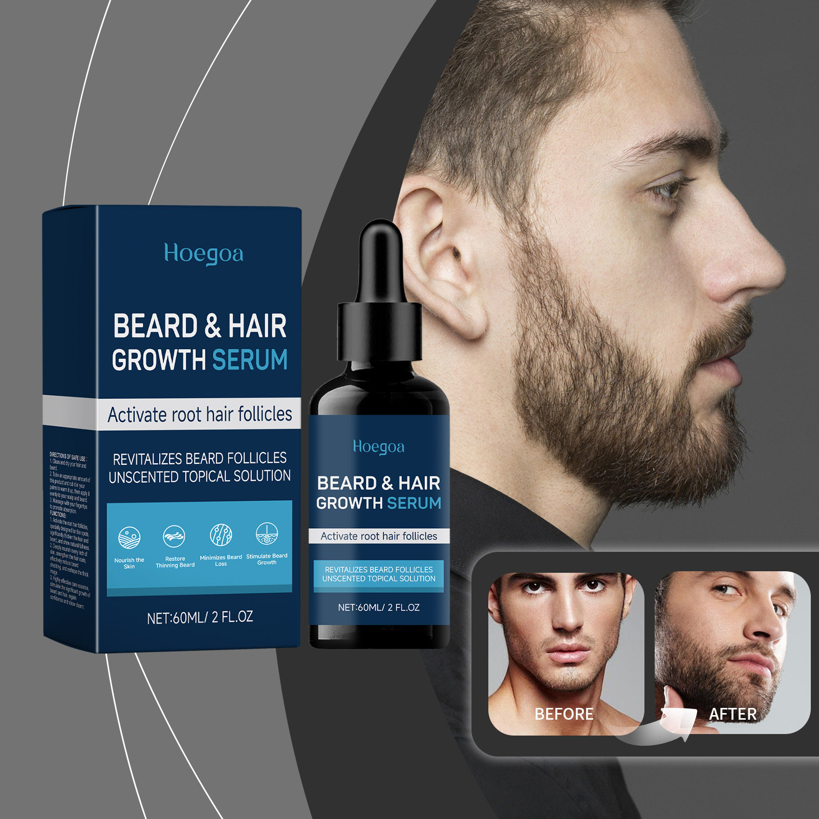 Men'S Grooming Tonic - Men Beard Essential Oil Increase Moisturize