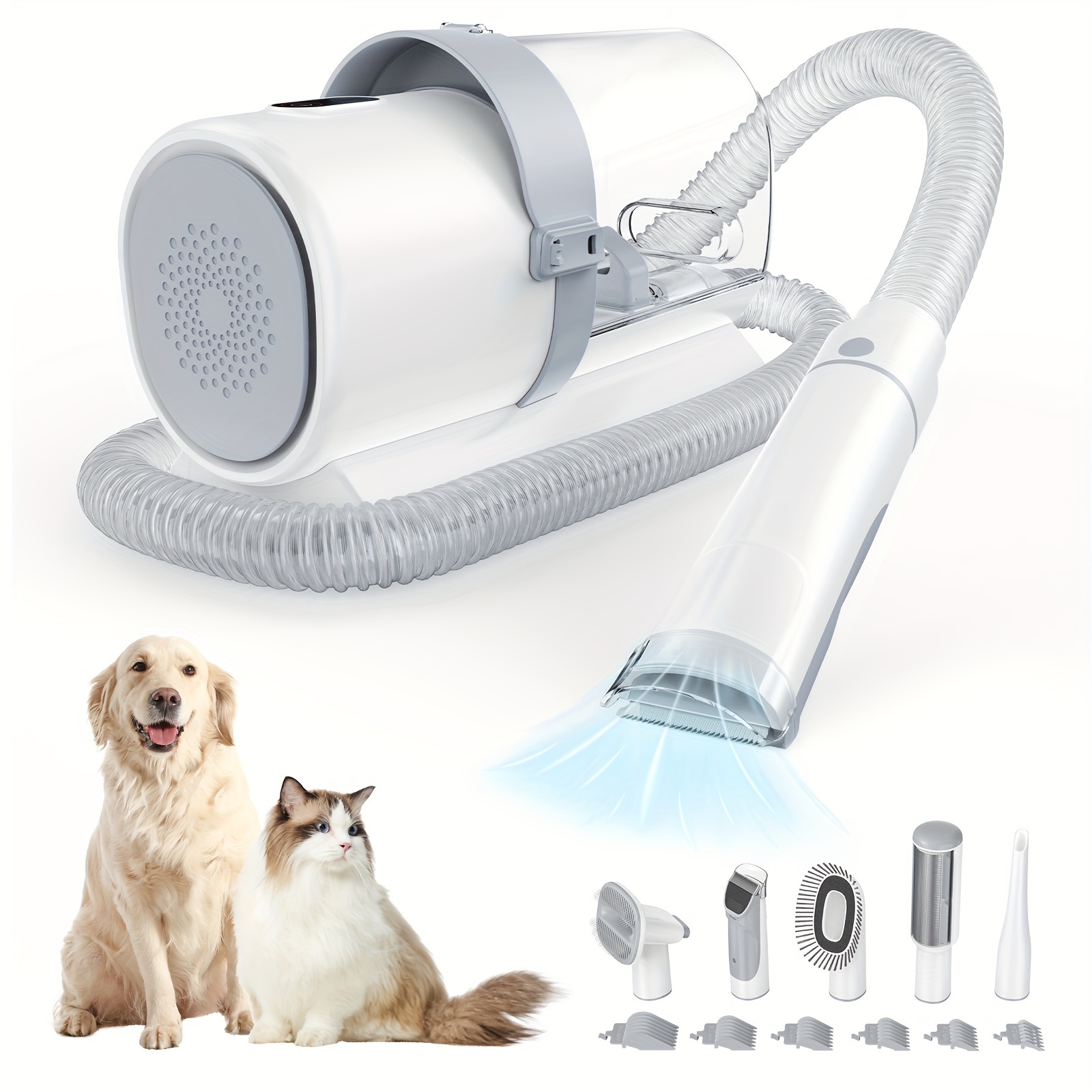 Hair Clipper Professional - Pet Grooming Vacuum Kit 5 in