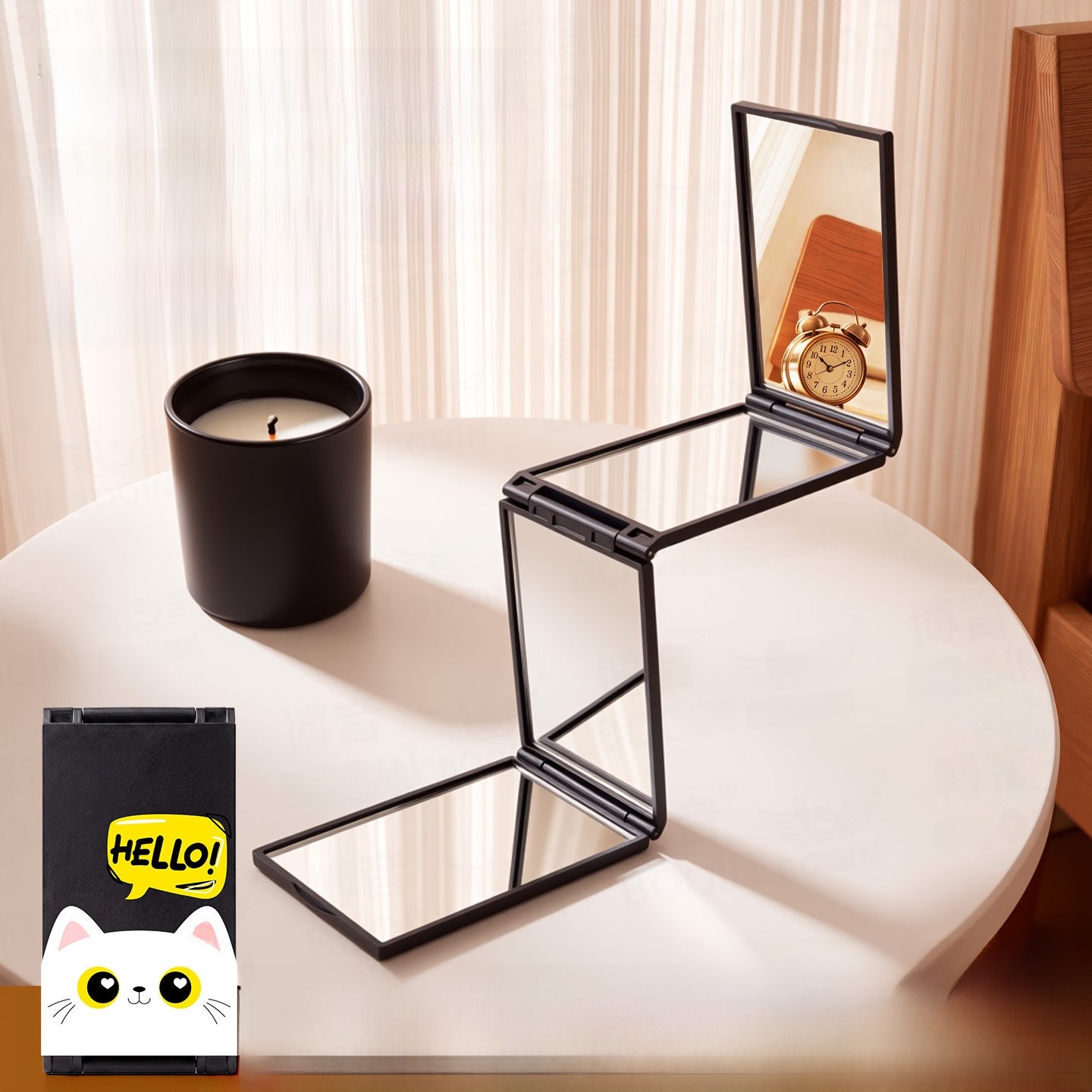 Men'S Grooming Services - Portable Large Multi-Functional Four-Sided Makeup Mirror