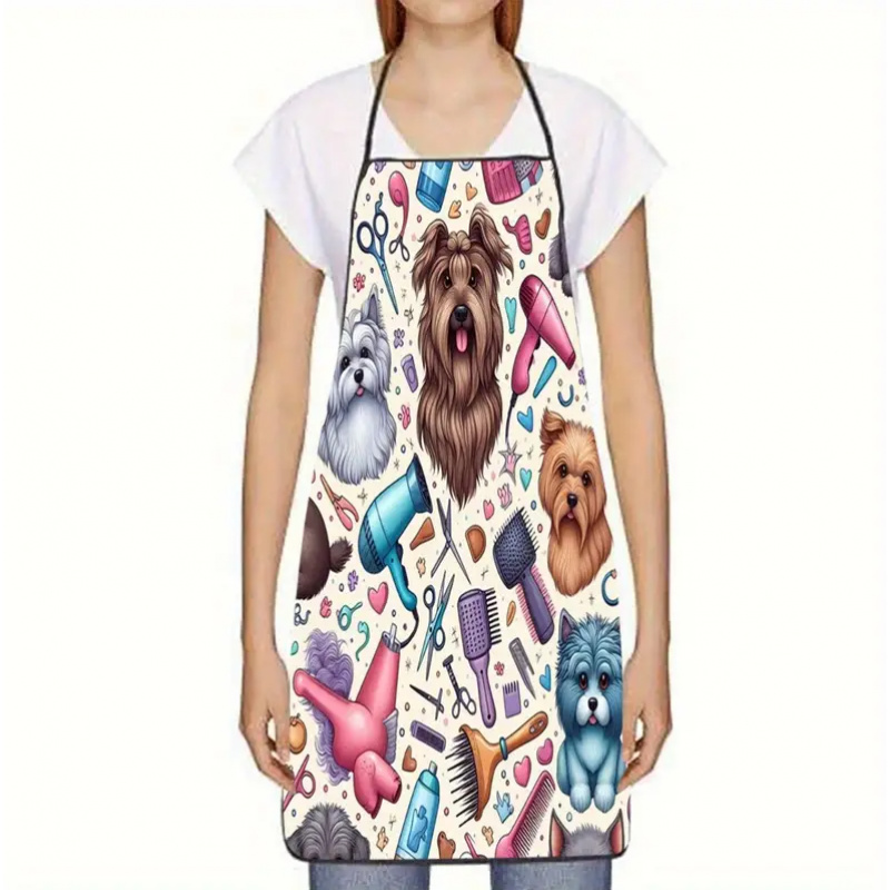 Men'S Grooming Guide - 1pc Apron with Dog Grooming Tools