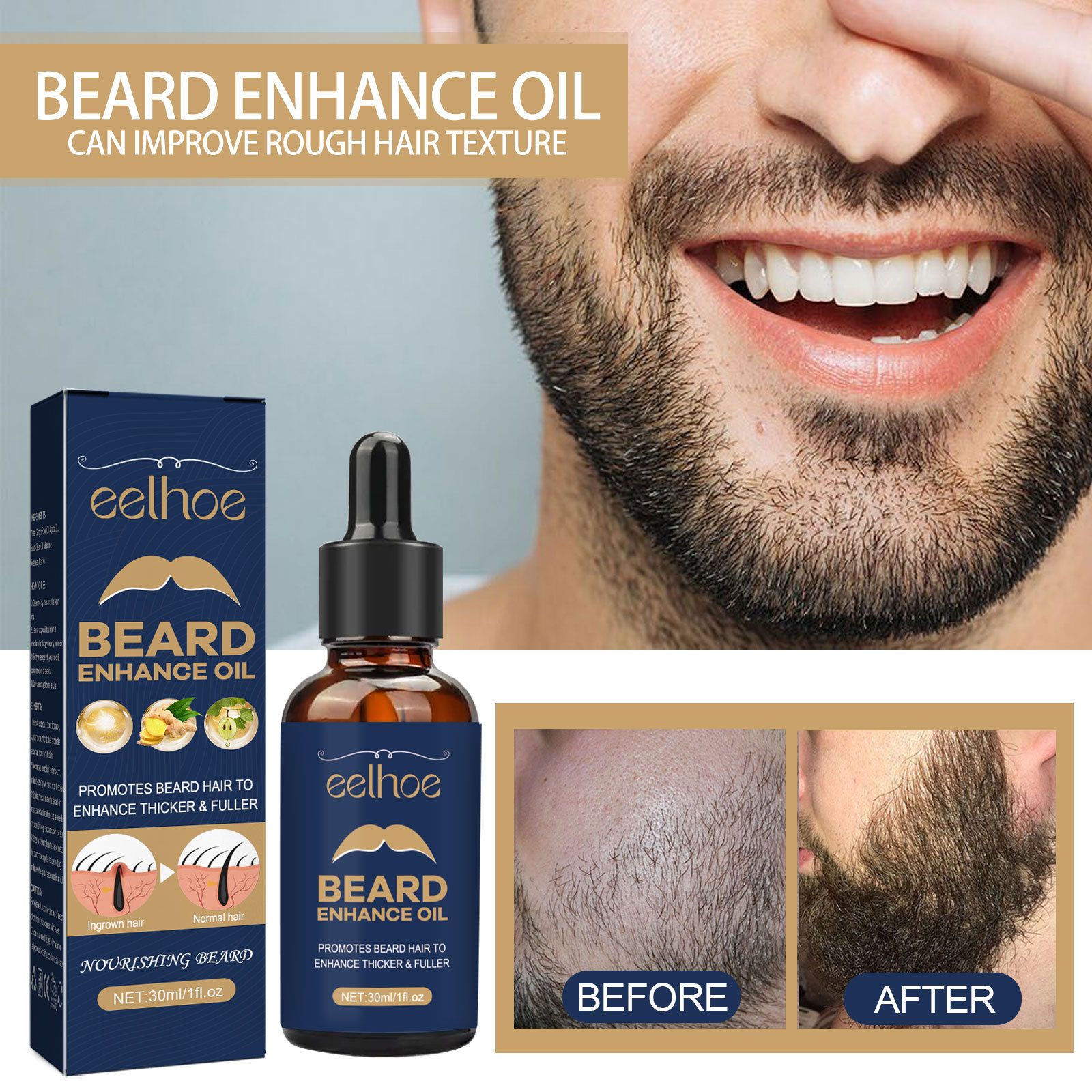 Men'S Grooming Tonic - Beard Growth Oil for Men Hair
