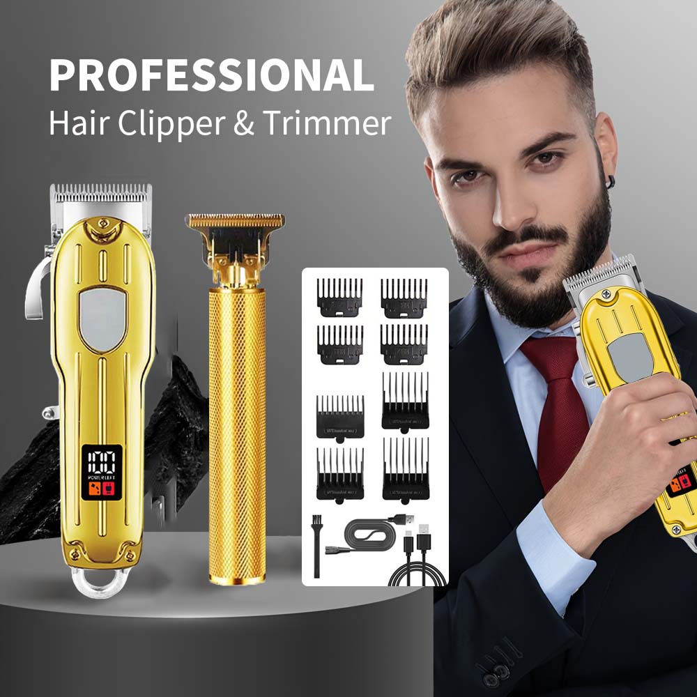 Men'S Grooming Gift Set - 2 in 1 Electric Hair Clipper