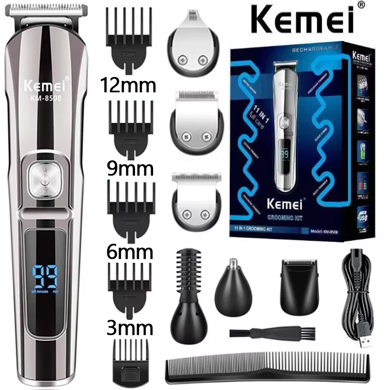 Men'S Grooming Gift Set - Kemei Professional Multifunction Beard Hair Trimmer