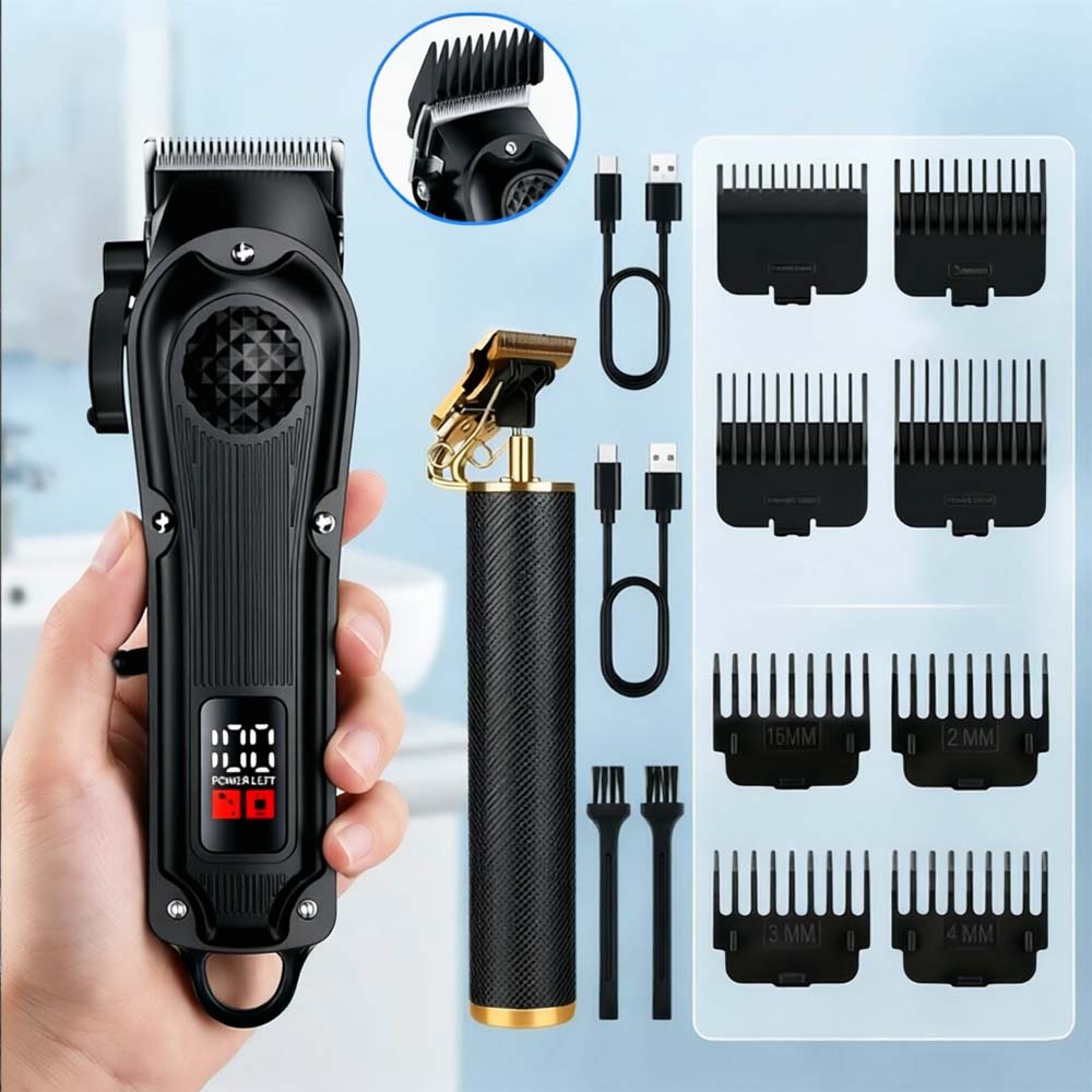 Professional Hair Clippers wit – Men'S Grooming Gift Set recenzja i cena
