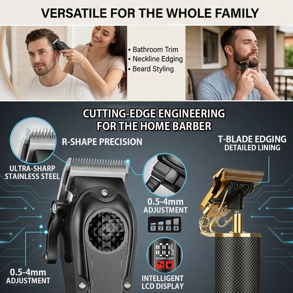 Professional Hair Clippers wit – Men'S Grooming Gift Set recenzja i cena