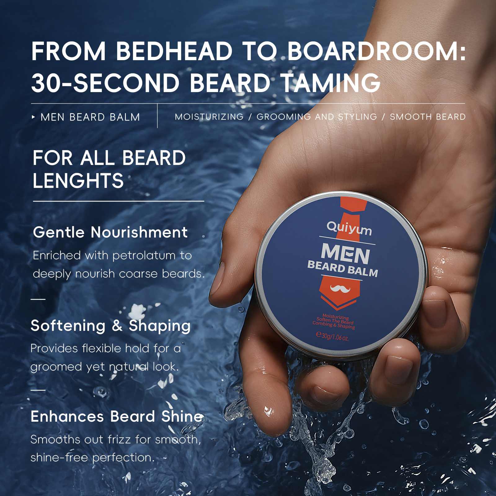 QUIYUM 4Pcs Men Beard & Facial – Men'S Grooming Gift Set recenzja i cena