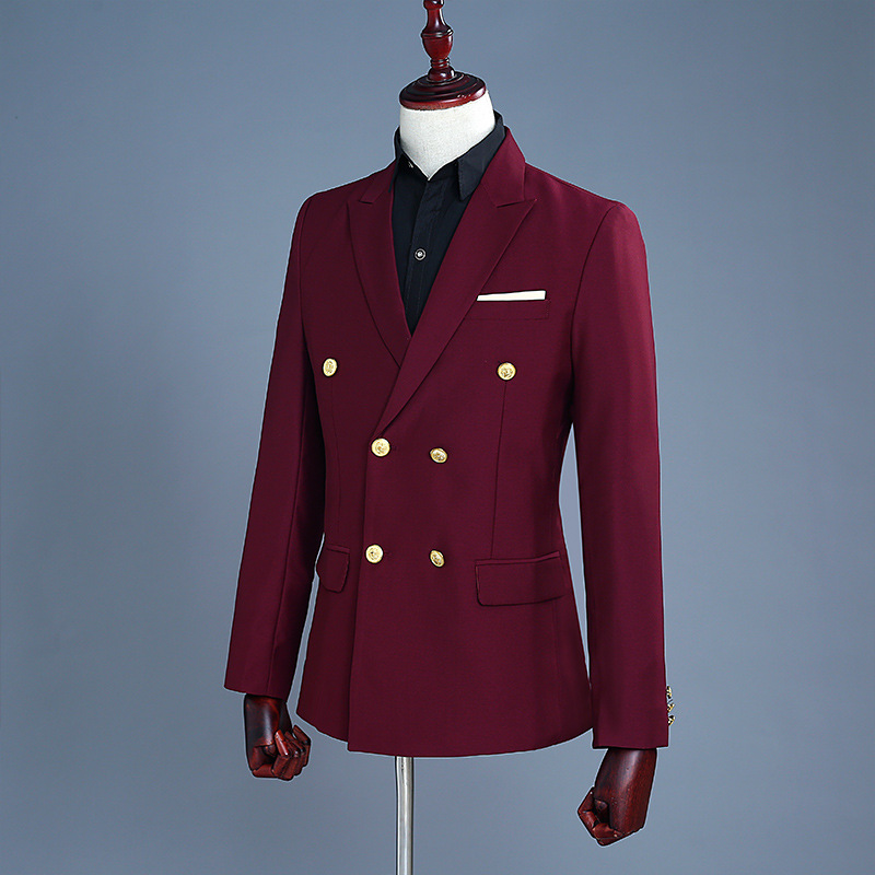 Double Row Gold Button Suit Se – Men'S Grooming Dress Code recenzja i cena