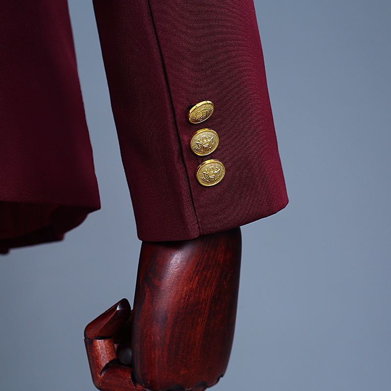 Double Row Gold Button Suit Se – Men'S Grooming Dress Code recenzja i cena