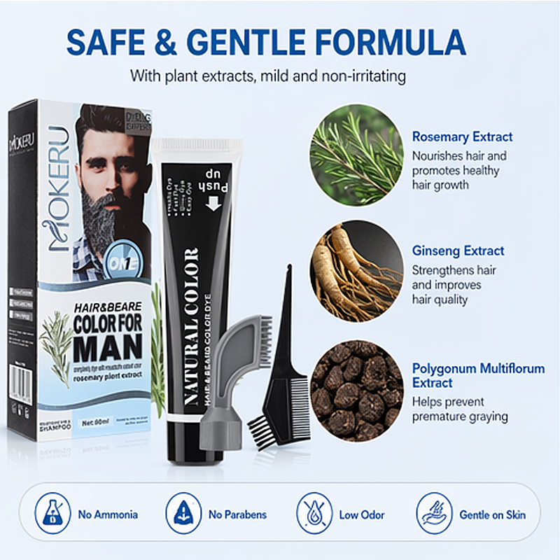 Black Hair Dye Shampoo, 2 in 1 – Men'S Grooming Tonic recenzja i cena