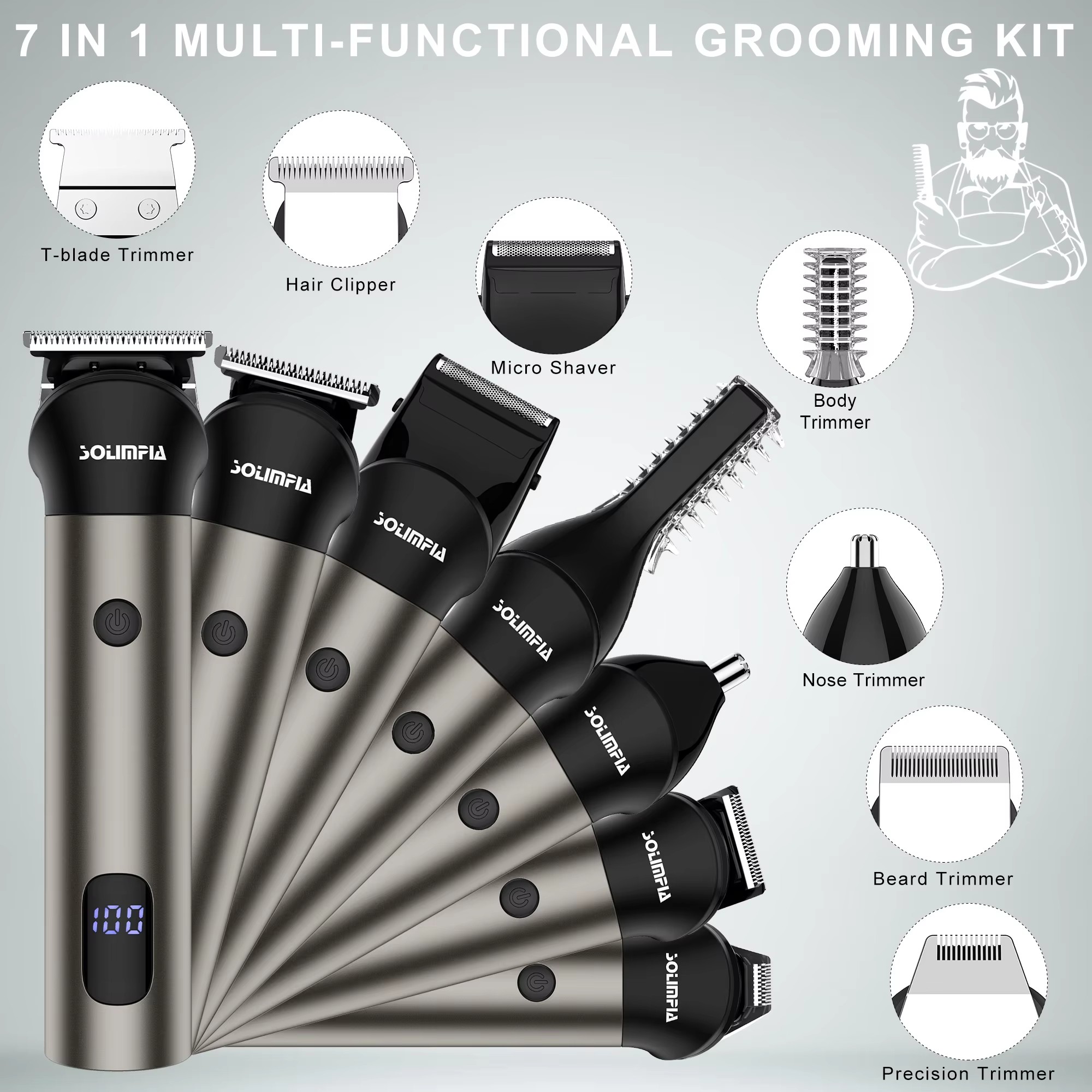 SOLIMPIA 7-in-1 Electric Hair  – Men'S Grooming Guide recenzja i cena