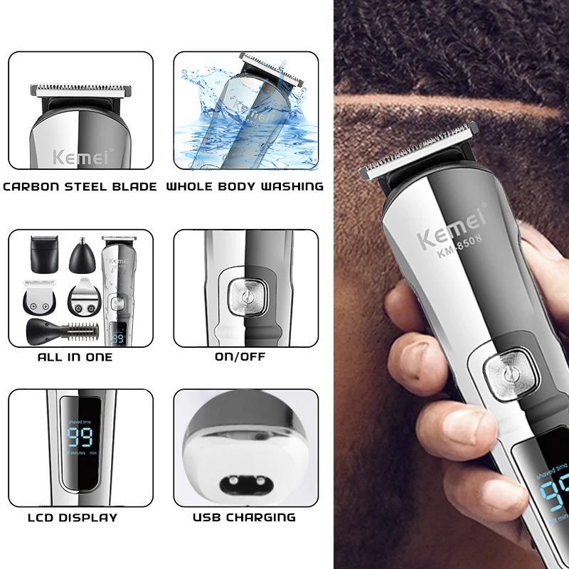 Kemei Professional Multifuncti – Men'S Grooming Gift Set recenzja i cena