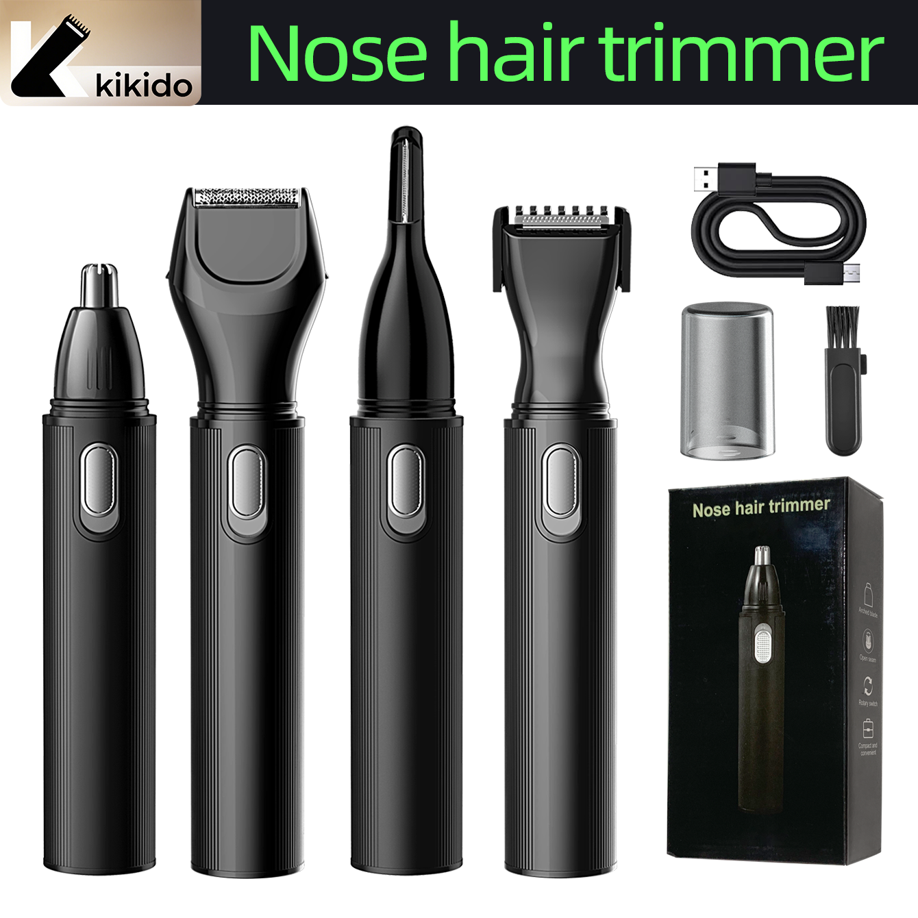 KIKIDO 4 in 1 Nose Hair Trimme – Men'S Grooming Gift Set recenzja i cena